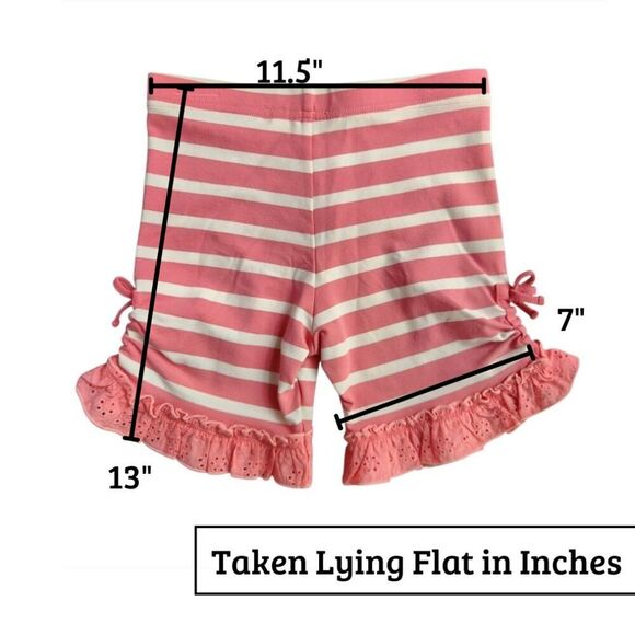 Matilda Jane Girls Bonnie Striped Ruffle-Trimmed Stretch Shorts Size 10 W/Bows - Picture 7 of 8